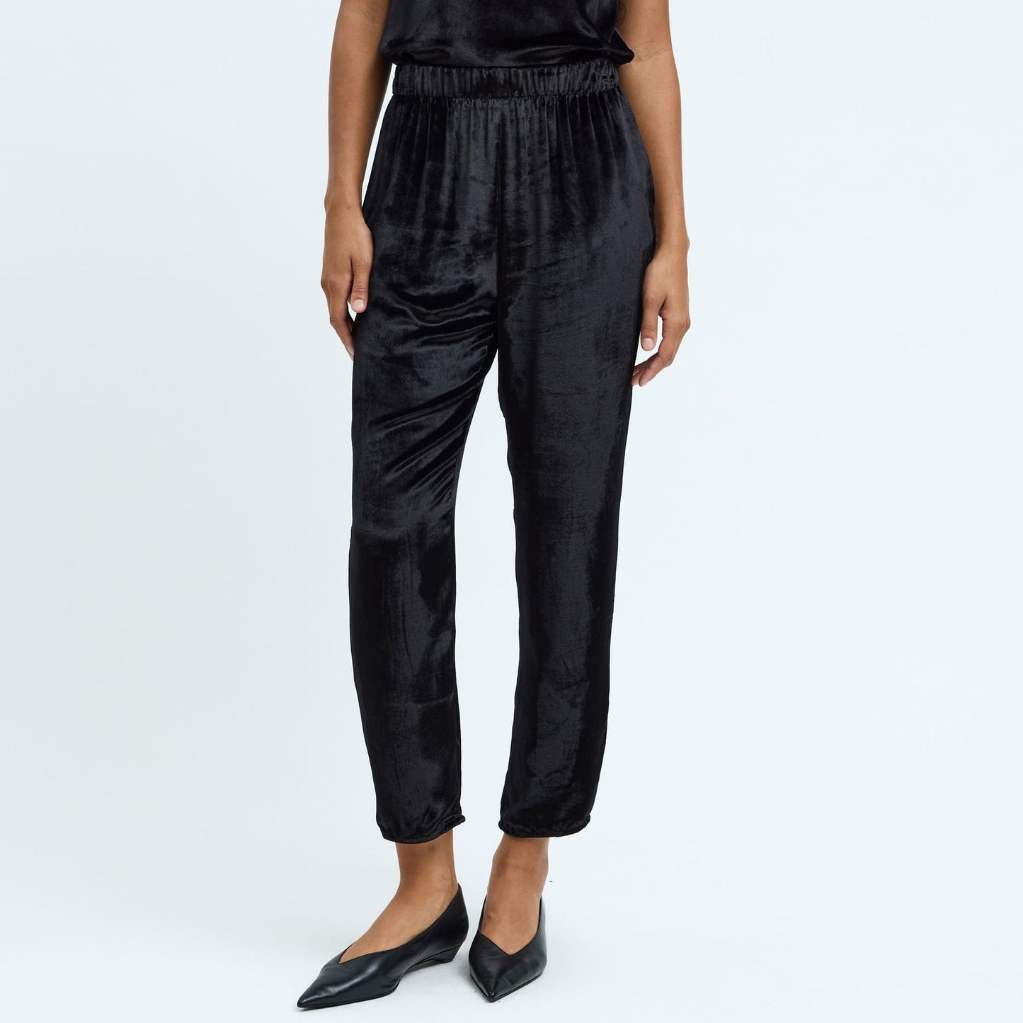 Velvet Fez Pant in Black