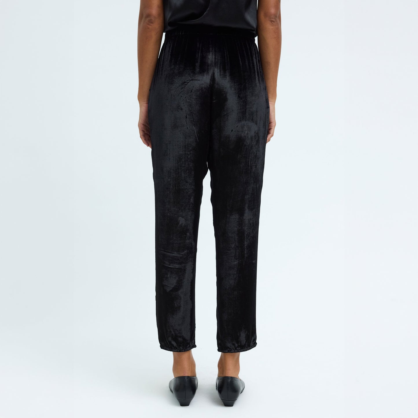 Velvet Fez Pant in Black