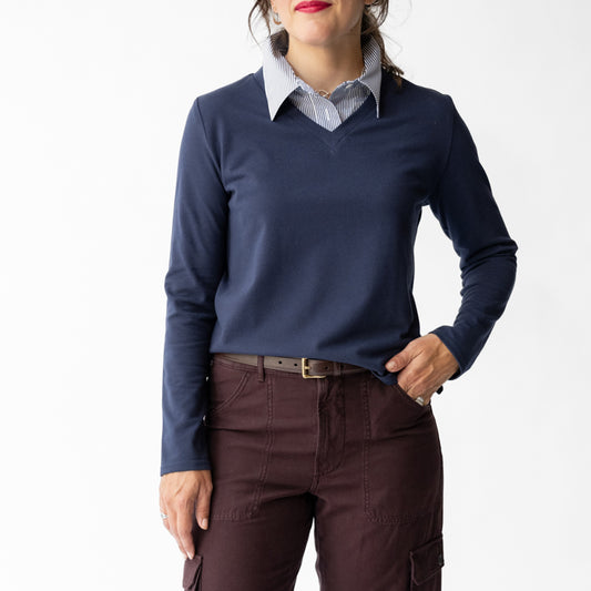 The Spencer Polo in Navy Multi