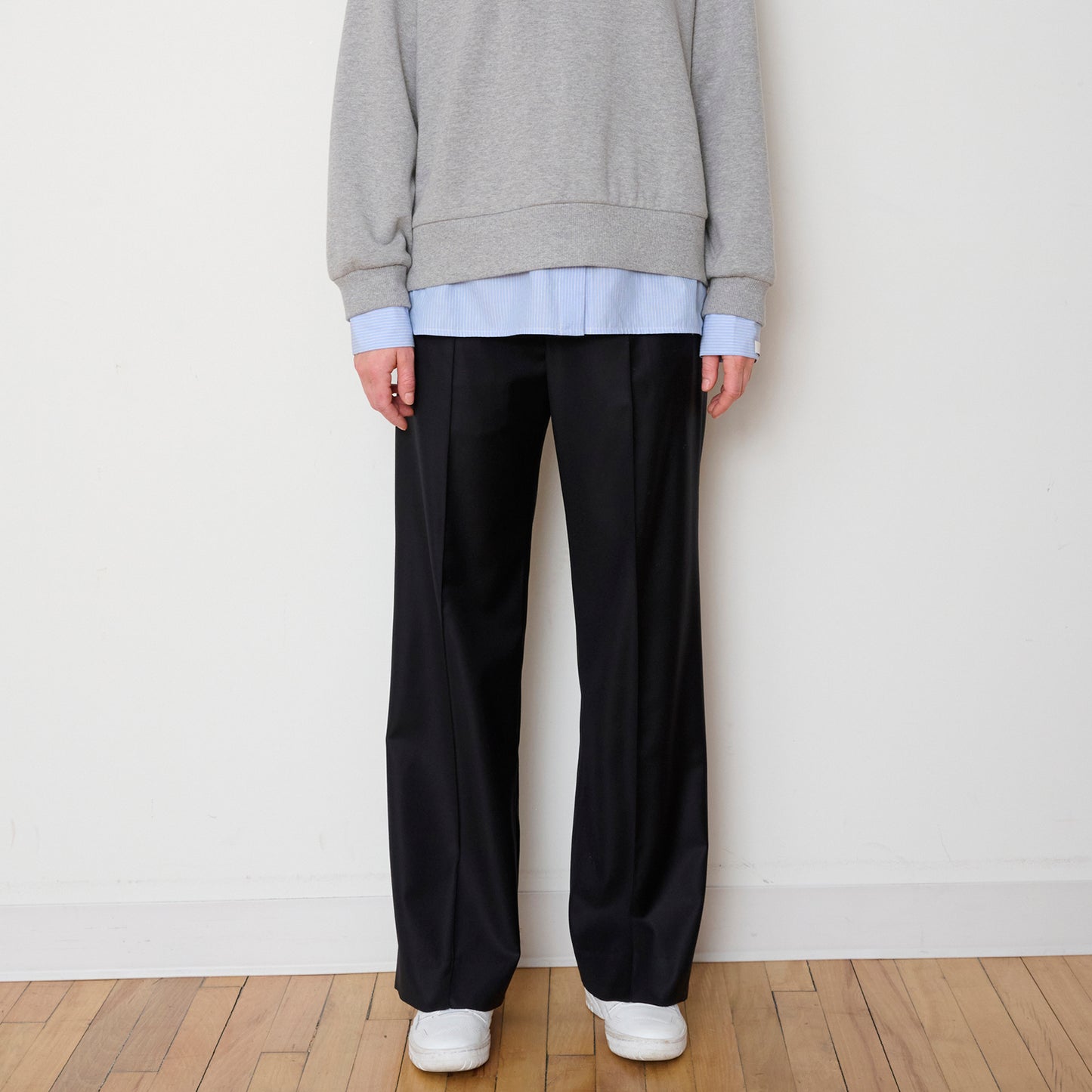 Prep Trouser in Black Wool
