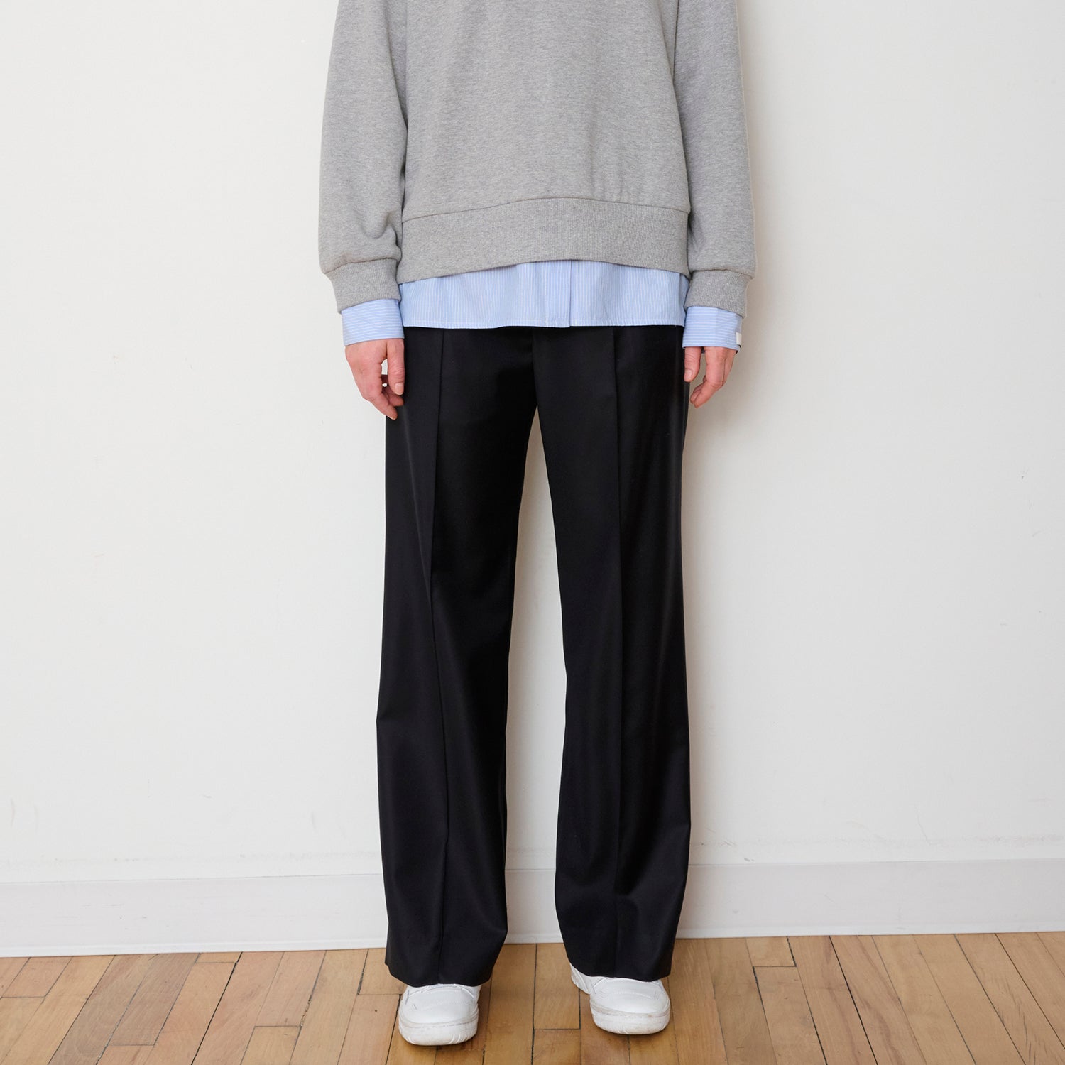 Prep Trouser in Black Wool