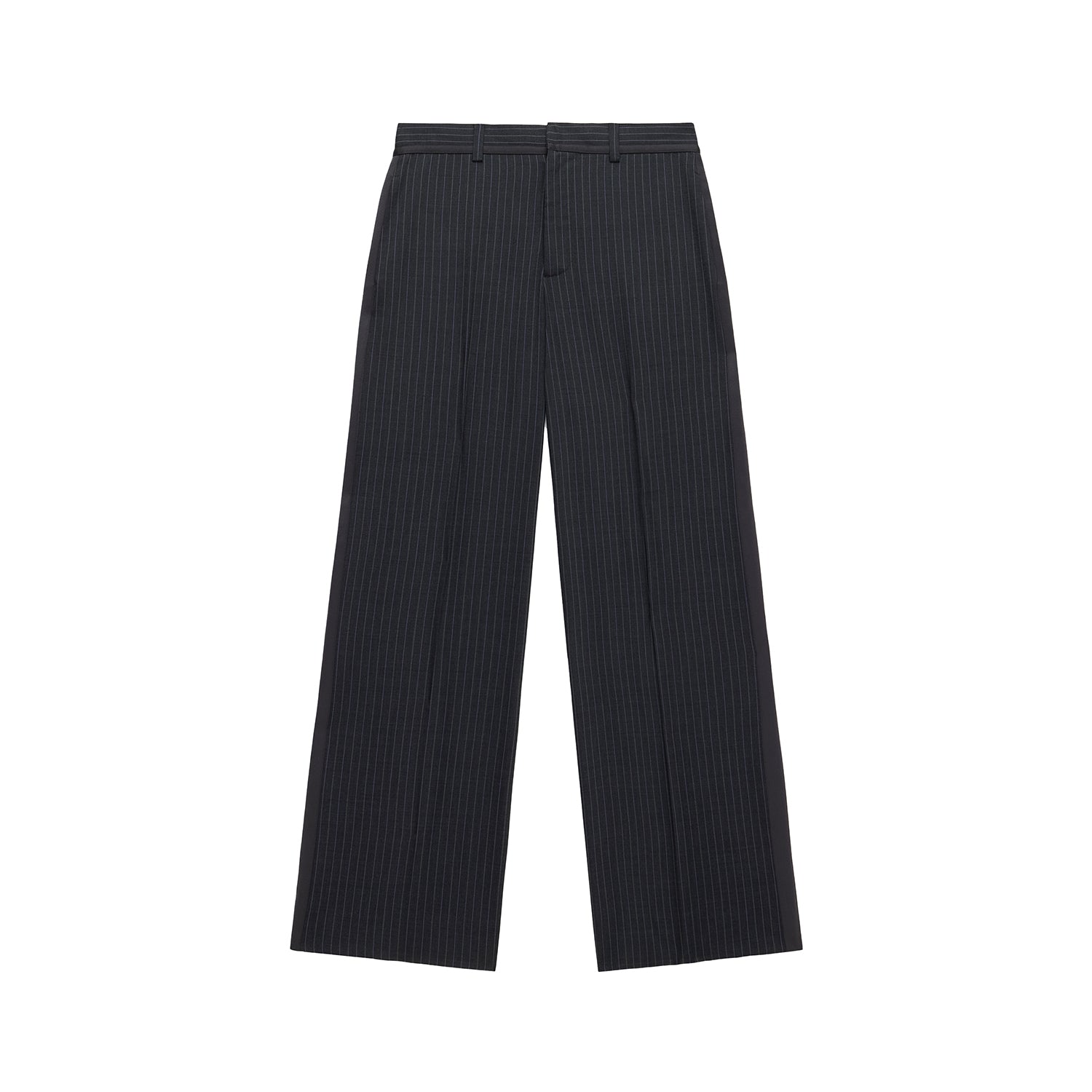 Tuxedo Trouser in Grey Pinstripe