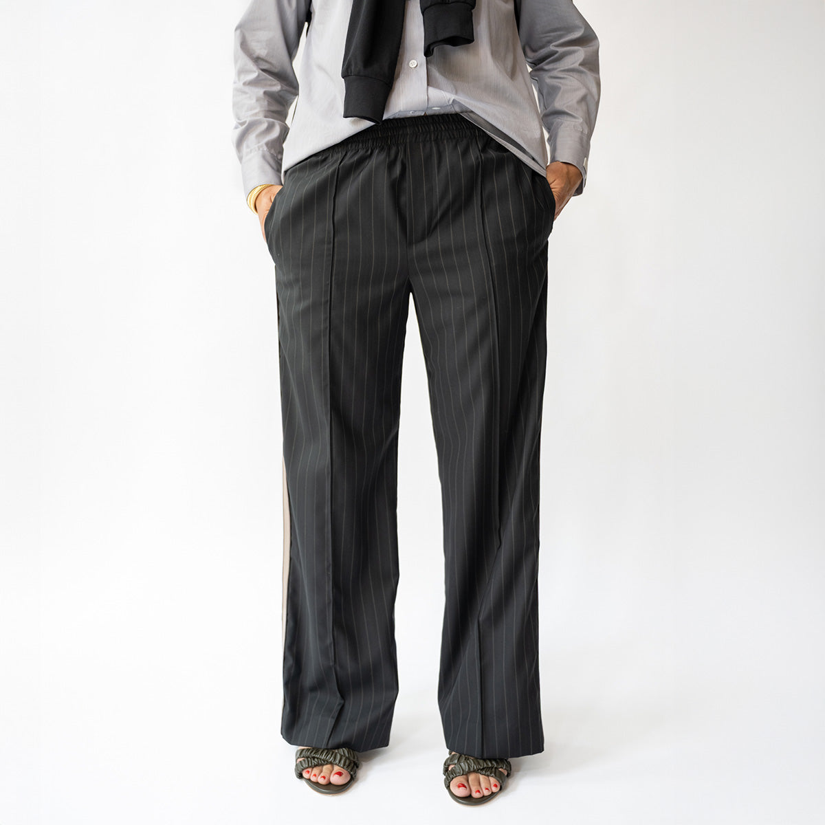 The Chaplin Trouser in Black Stripe