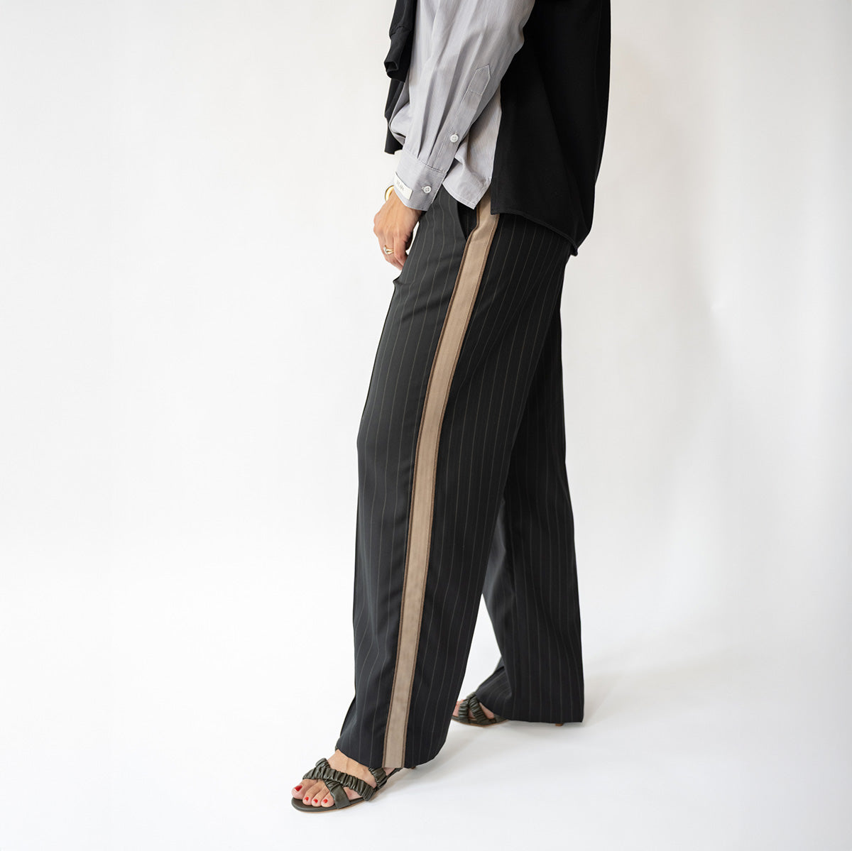 The Chaplin Trouser in Black Stripe