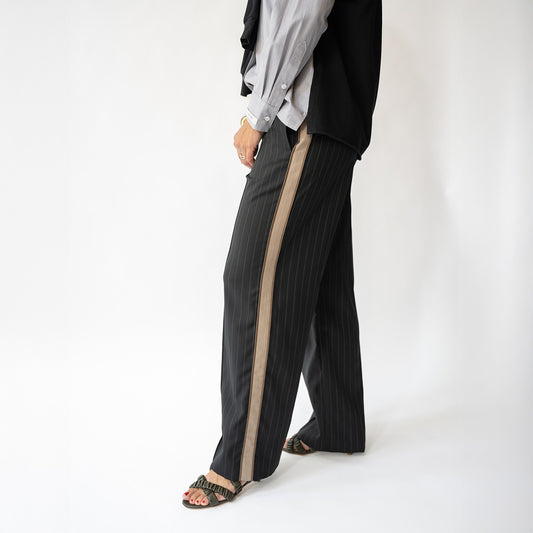 The Chaplin Trouser in Black Stripe