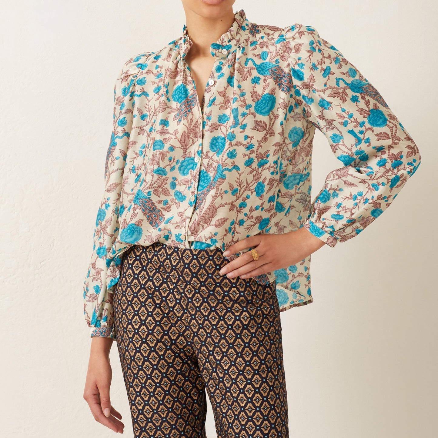 Annabel Peacock Plume Shirt