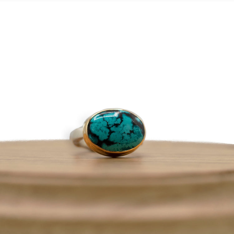 Hubei Turquoise Oval Ring