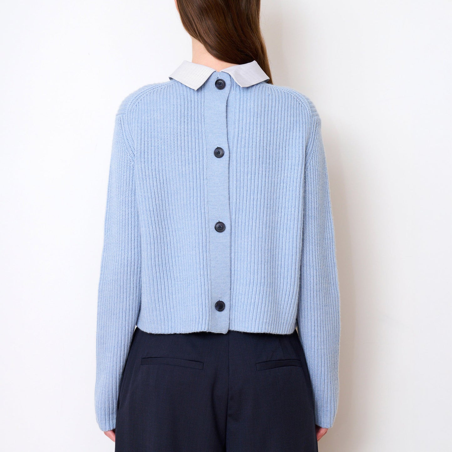 Gallery Knit Sweater in Light Blue