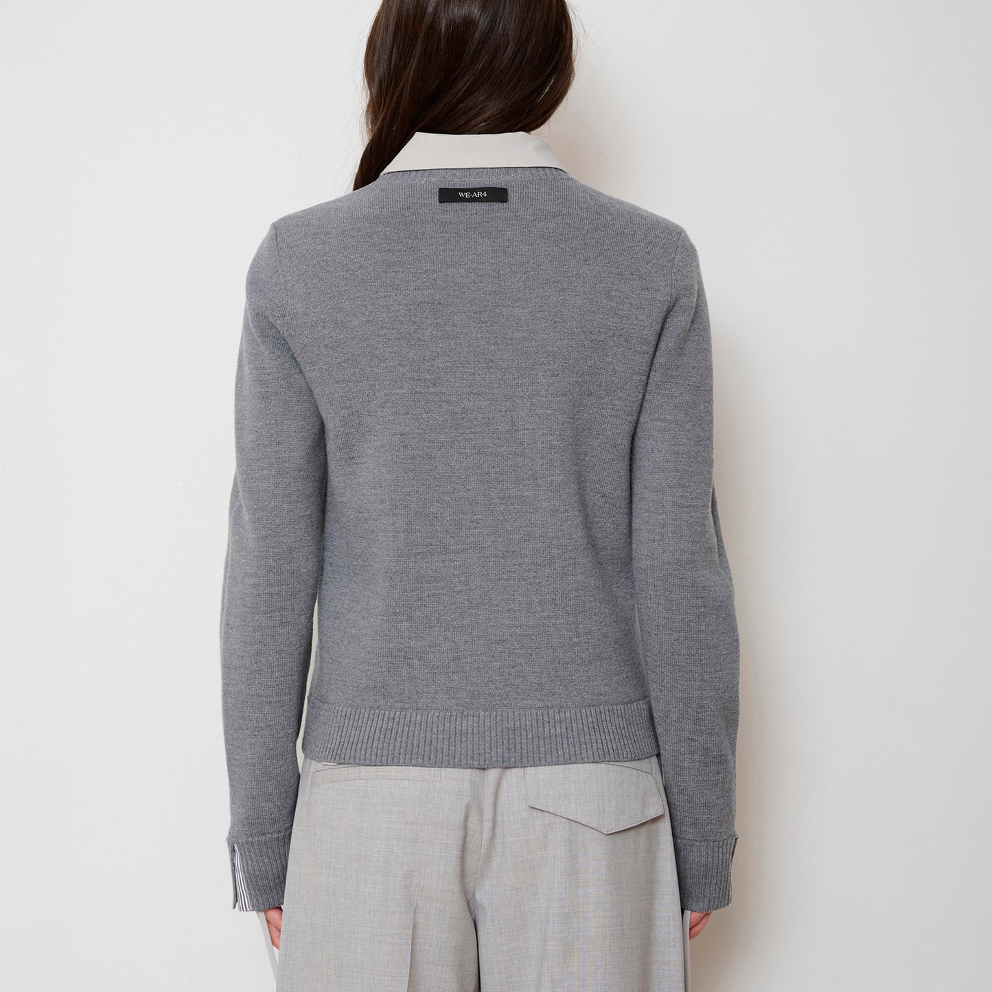 Chaplin Crew Sweater in Light Grey