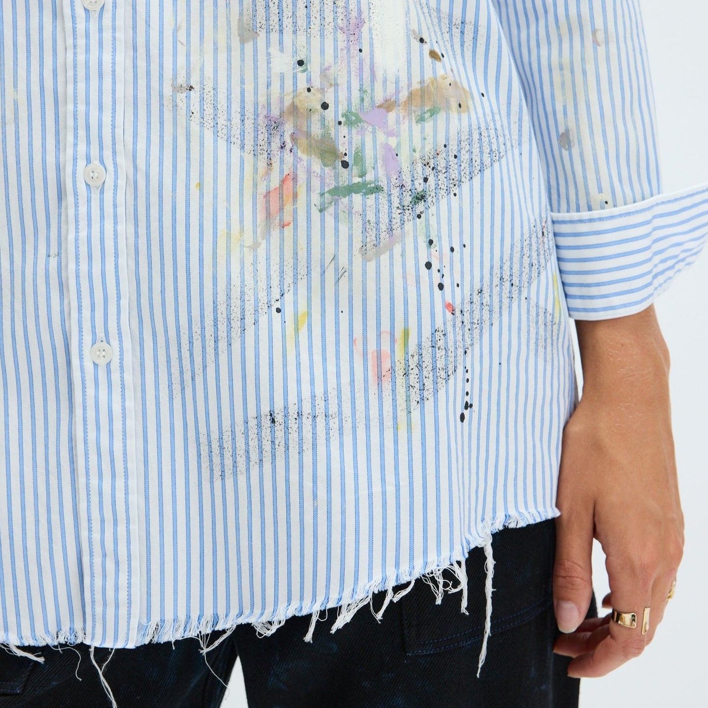 Painter Shirt in Blue Stripes