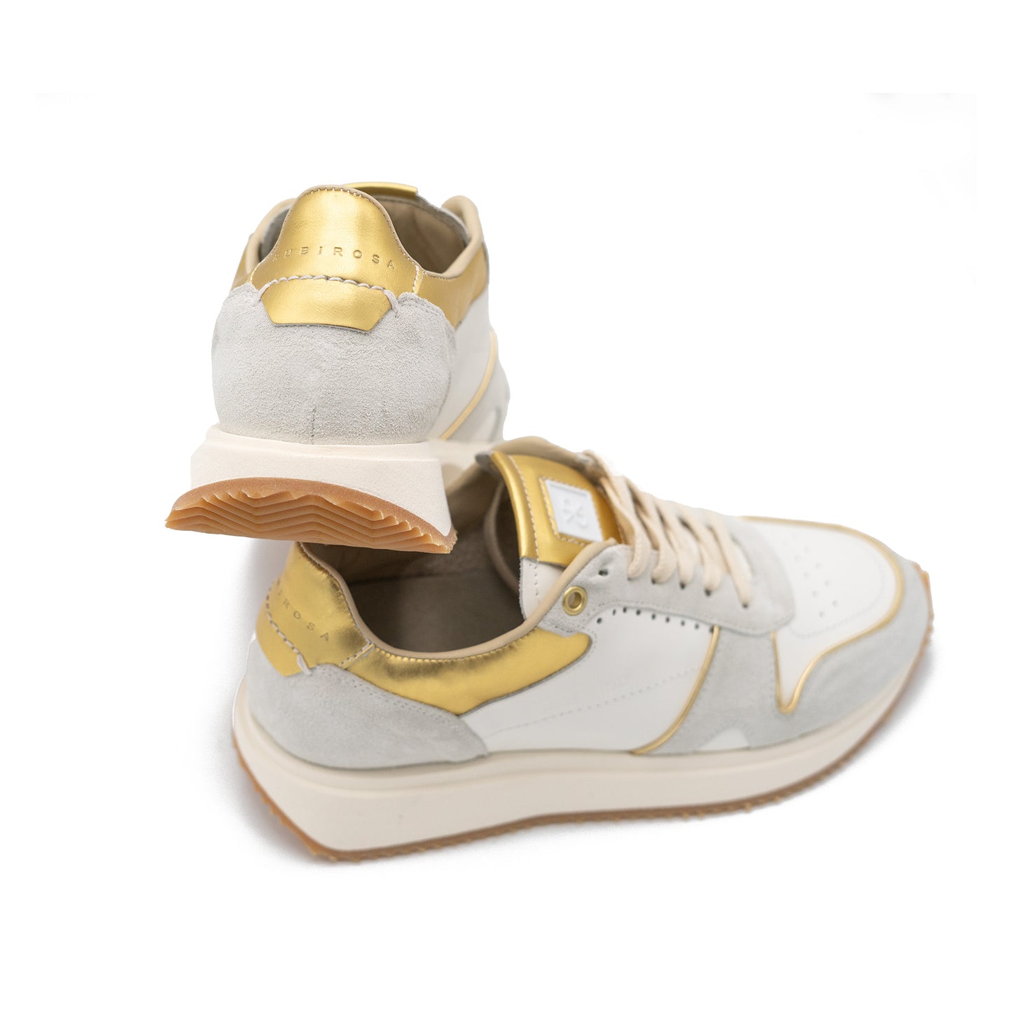 Kim D Leather Sneaker in Gold