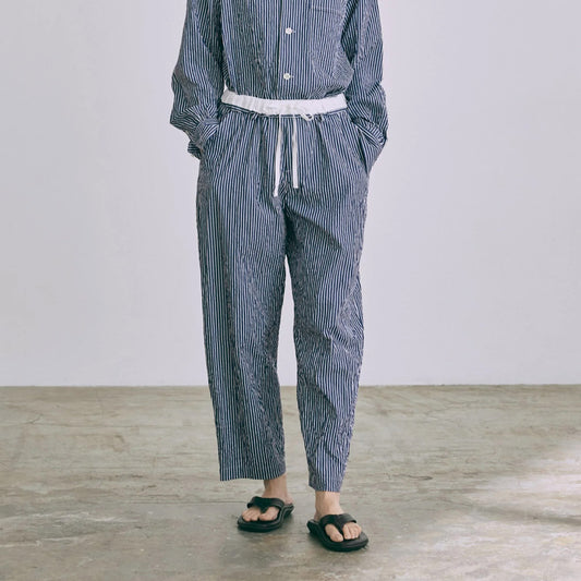 Rito Woven Pant in Navy Stripe