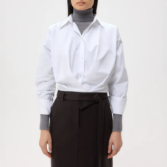 Taken Top in Super Compact Poplin