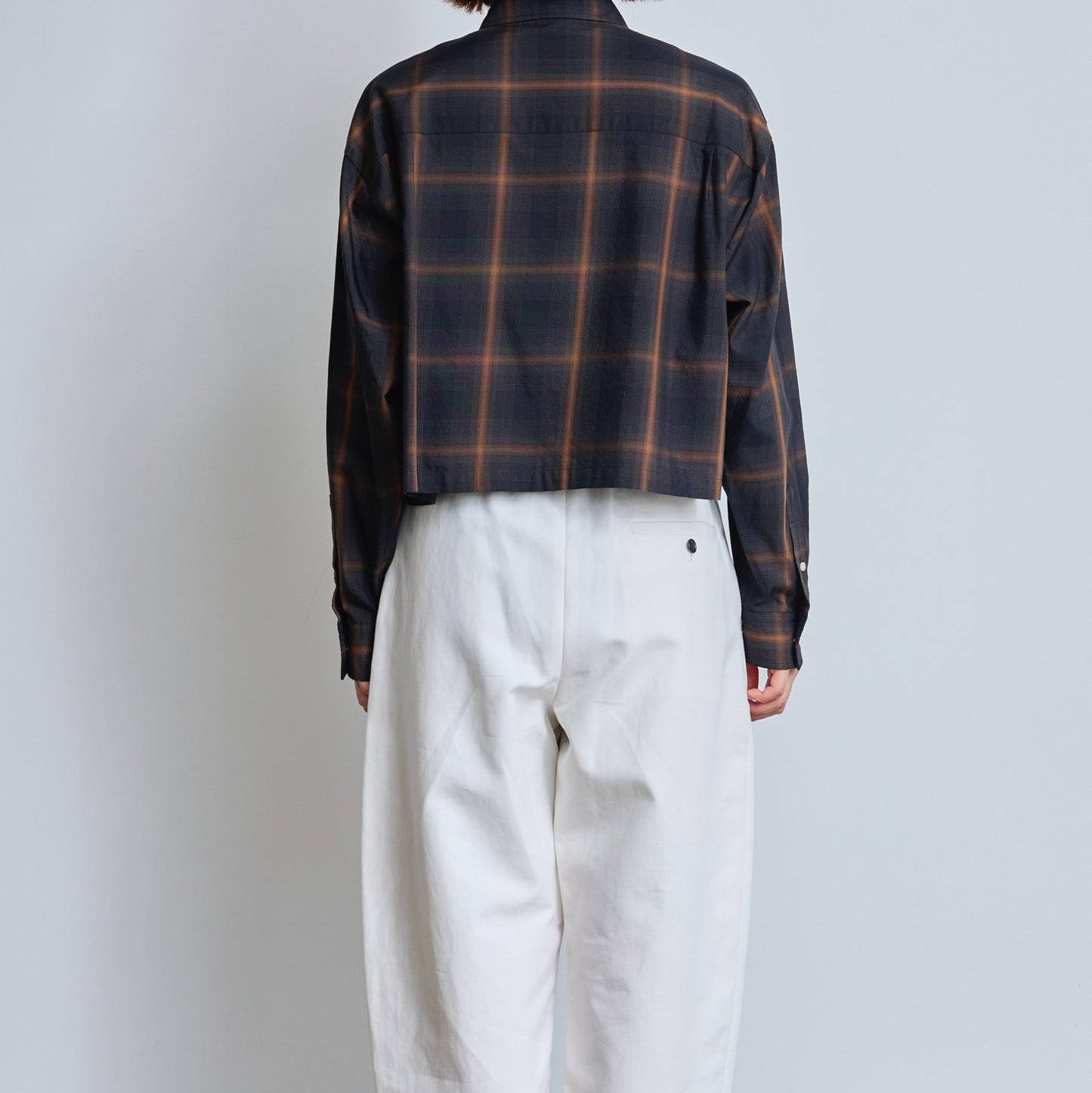 Sara Plaid Button Up in Brown