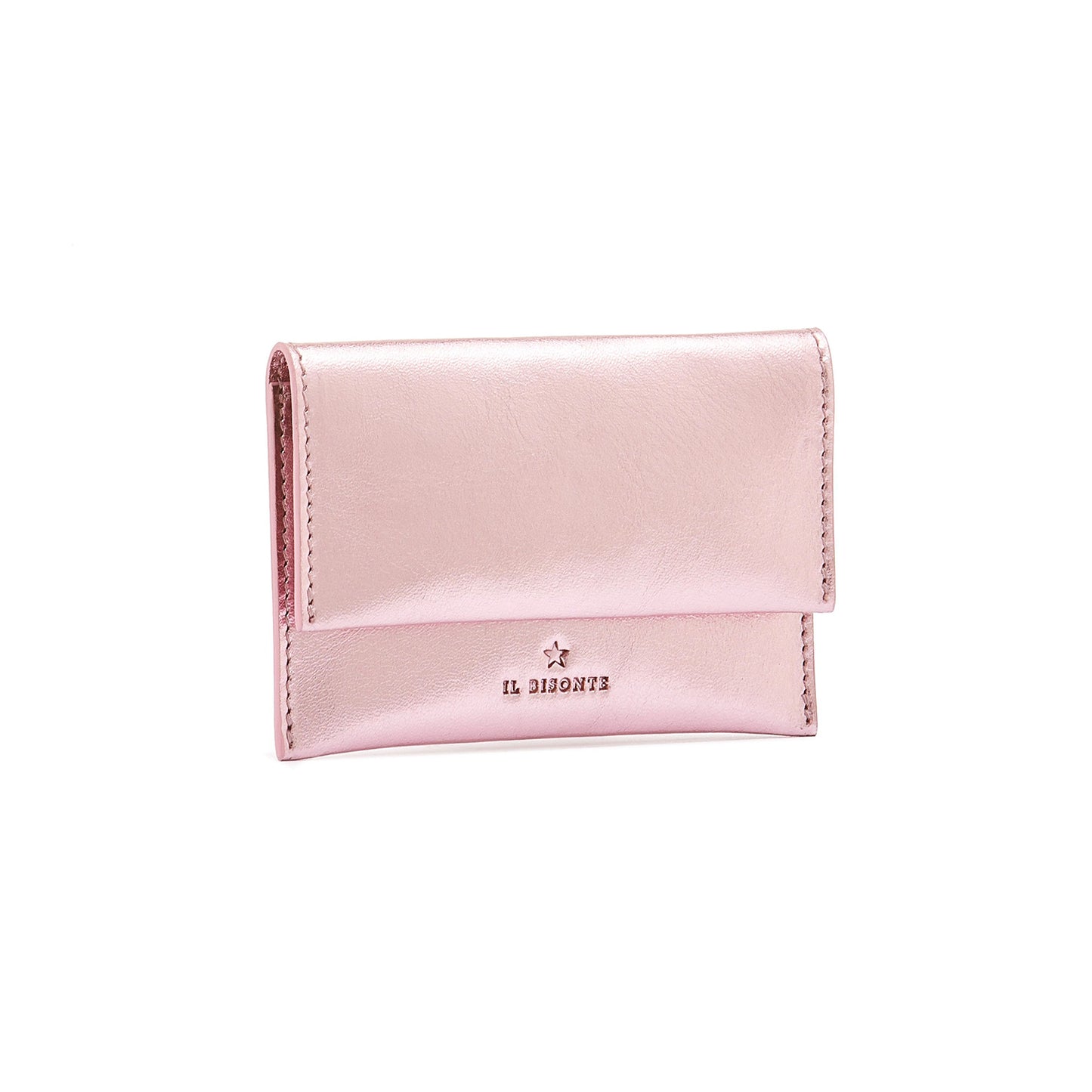 Anna Card Case in Metallic Pink