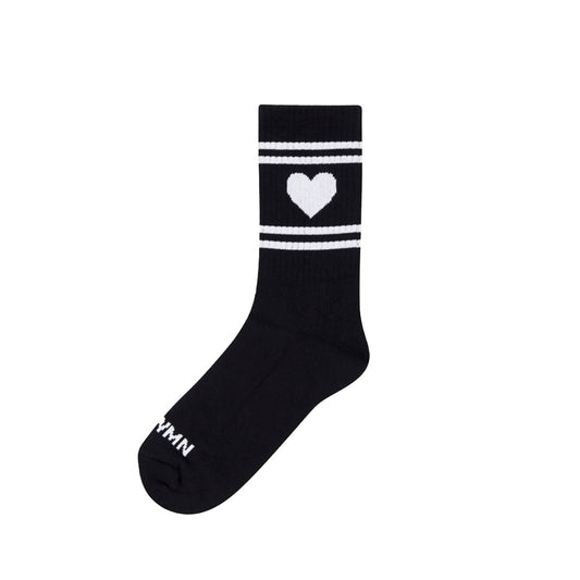 Heart Logo Socks in Black and White