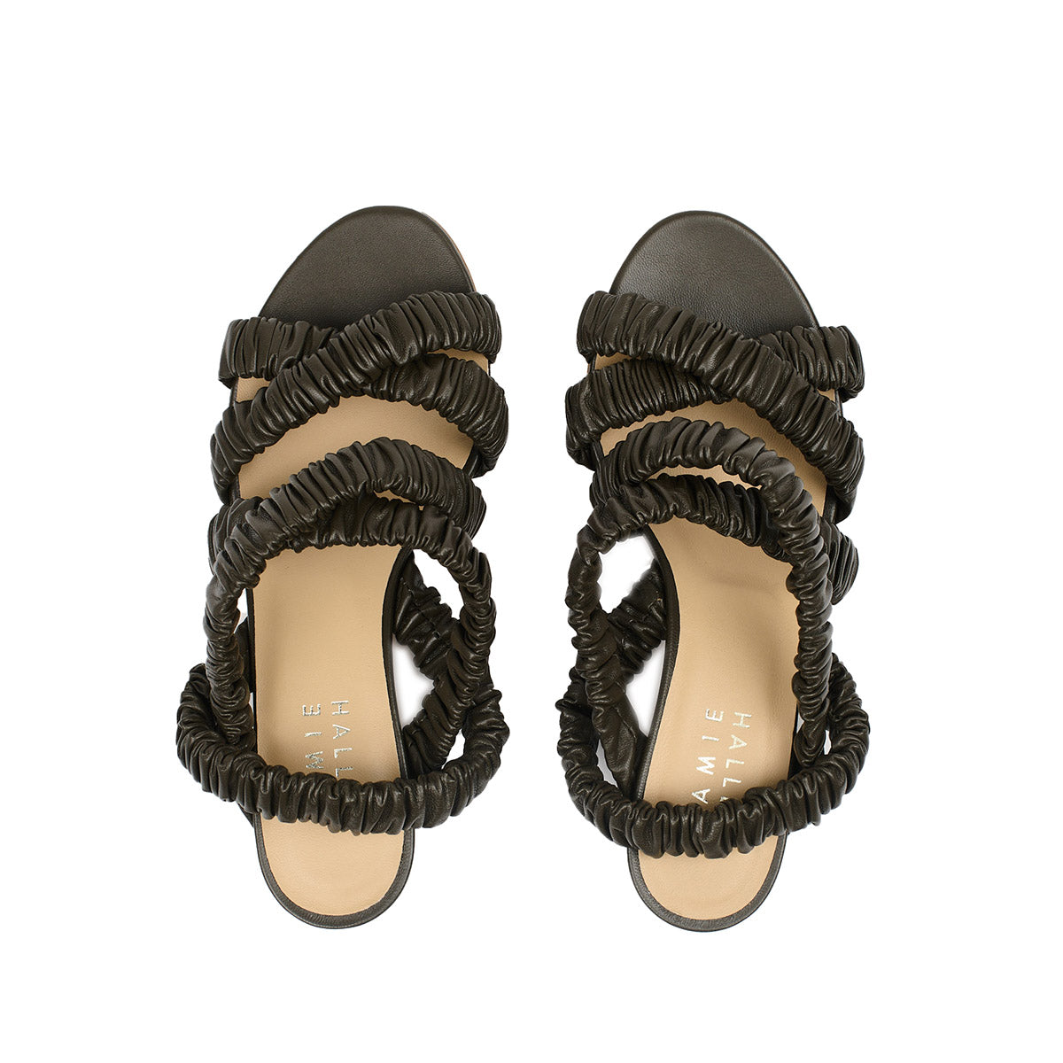 The Scrunchie Heel in Deep Olive