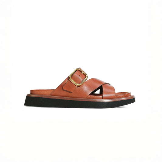 Slay Sandal in Brandy