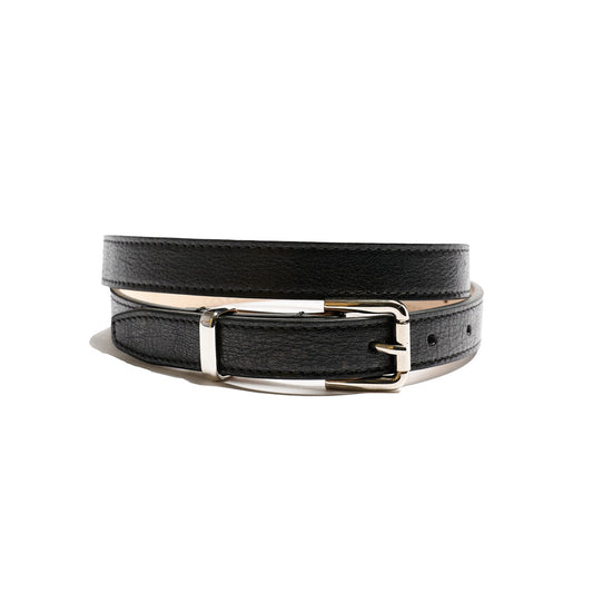The Slim Bar Belt in Black