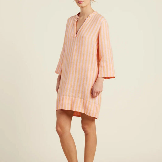 Lucca Shift Dress in Creamsicle Stripe