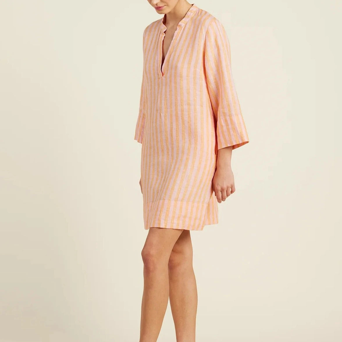 Lucca Shift Dress in Creamsicle Stripe