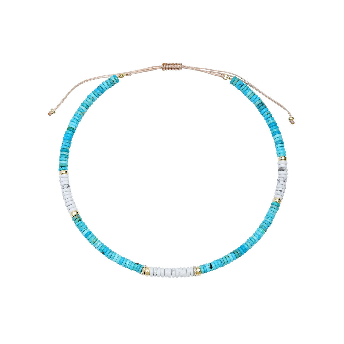 Turquoise and Howlite Beaded Necklace