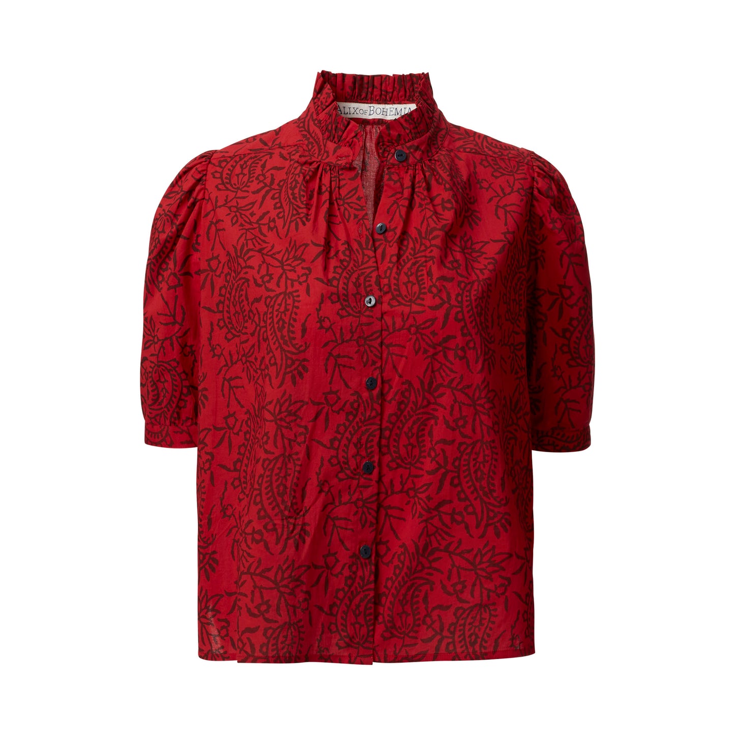 Winnie Paisley Blouse in Red Spice