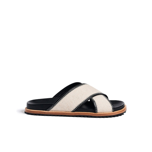 Avery Sandal in Salt and Pepper