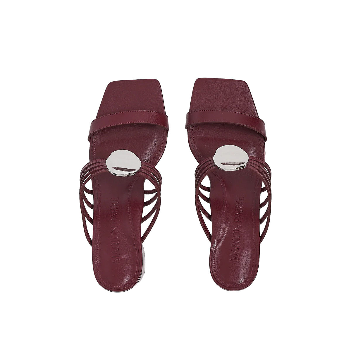 Mia Block Heel in Burgundy