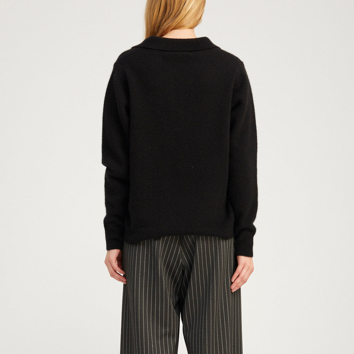 Polo Sweater in Black