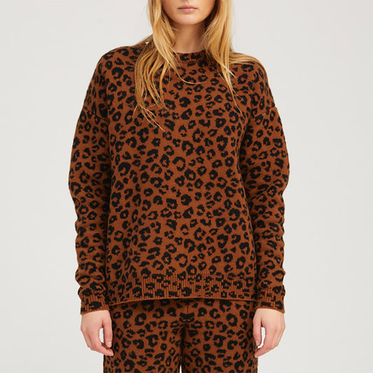 Crewneck Sweatshirt in Leopard