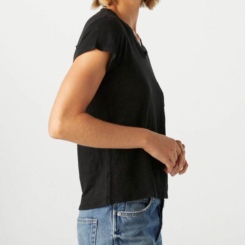 Sweetness V-Neck Tee in Black