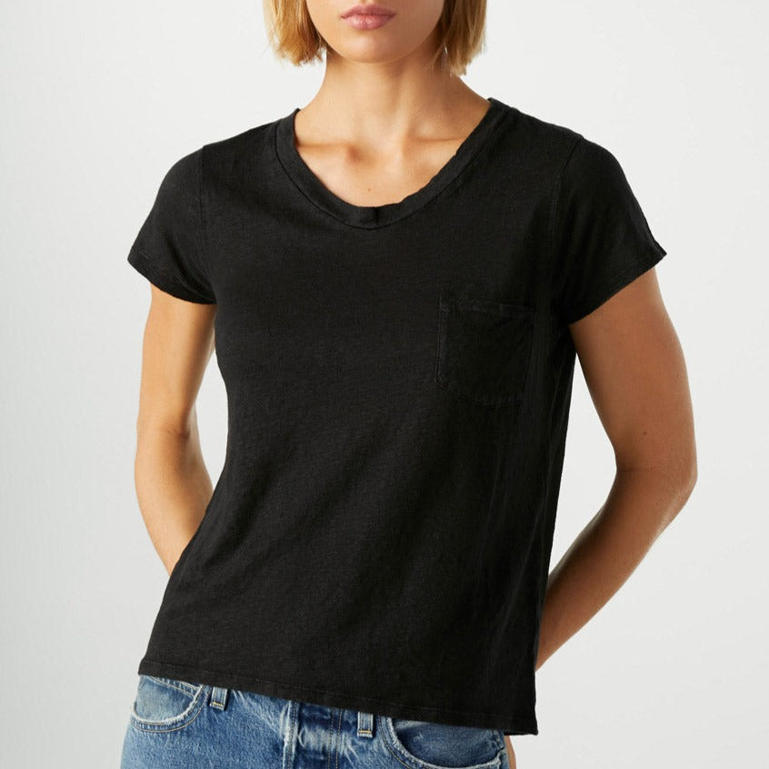 Sweetness V-Neck Tee in Black