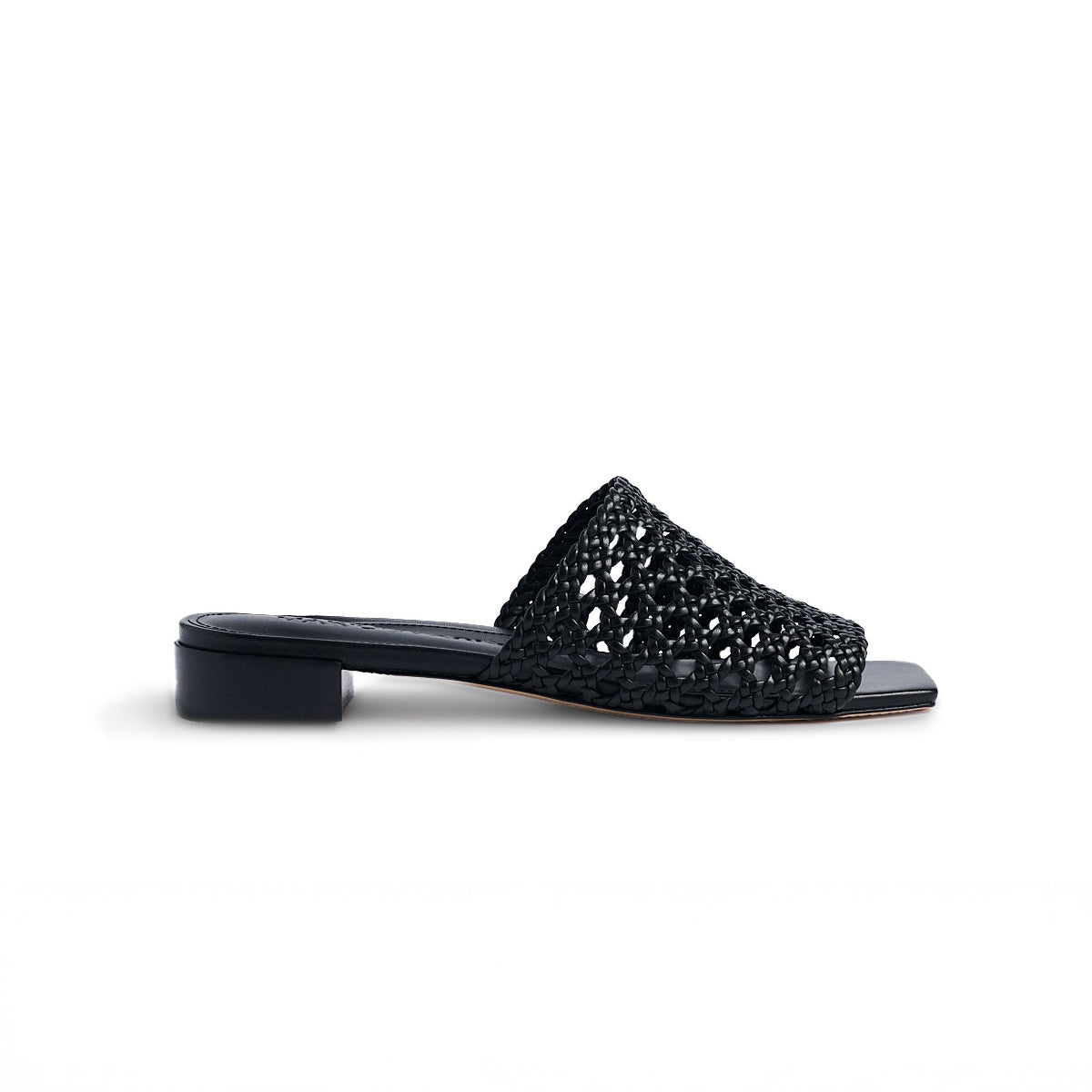 Sabrina Braided Sandal in Black