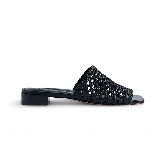 Sabrina Braided Sandal in Black