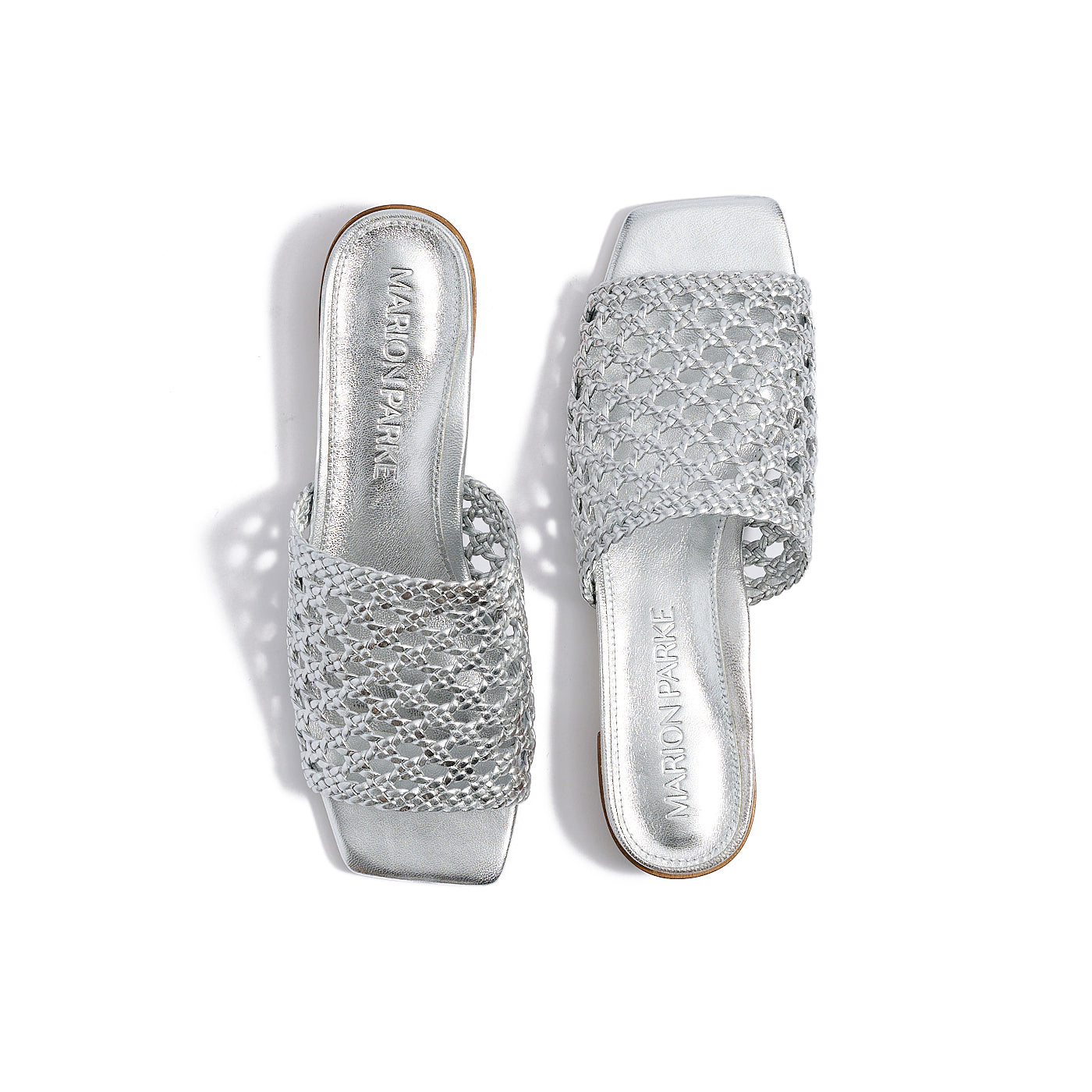 Sabrina Braided Sandal in Silver