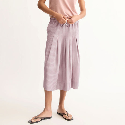 Gates Midi Skirt in Rose Stripe