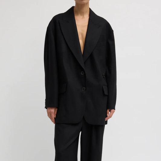 Cashmere Liam Blazer in Black
