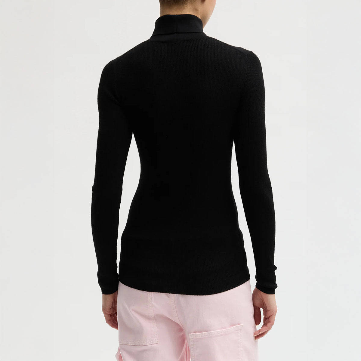 Ribbed Turtleneck in Black