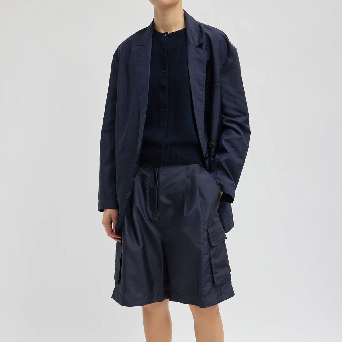 Nylon Liam Blazer in Navy