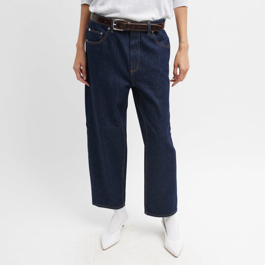 Cropped Cargo Jean in Indigo