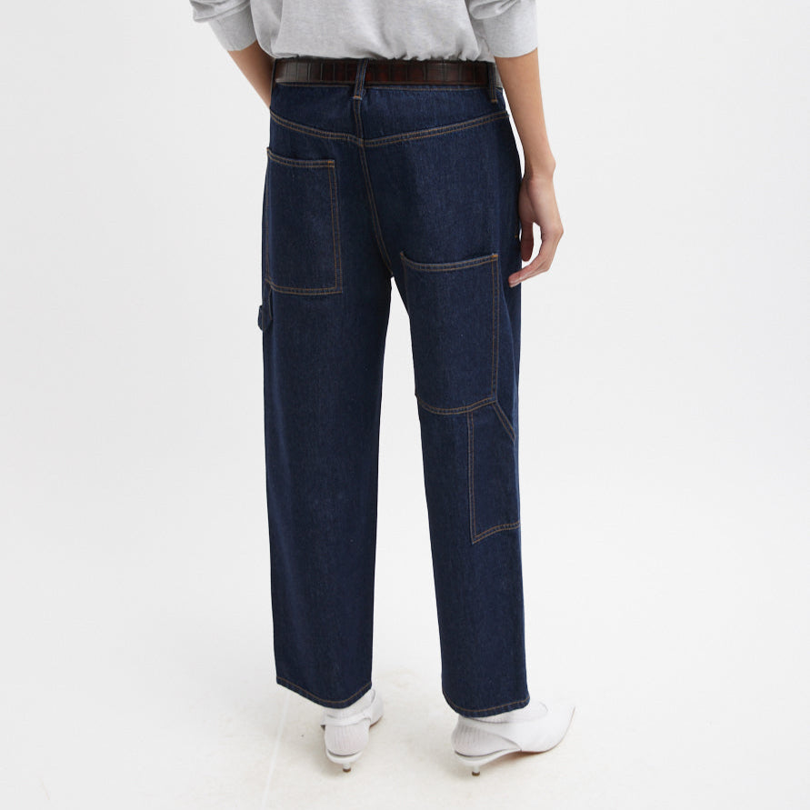 Cropped Cargo Jean in Indigo