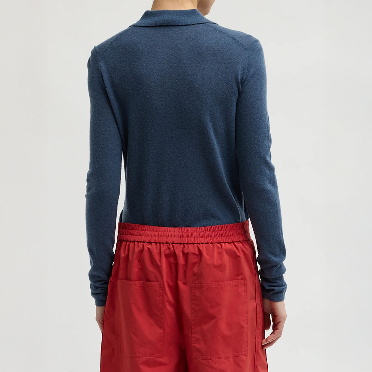 Soft Sheer Polo in Blue Fog