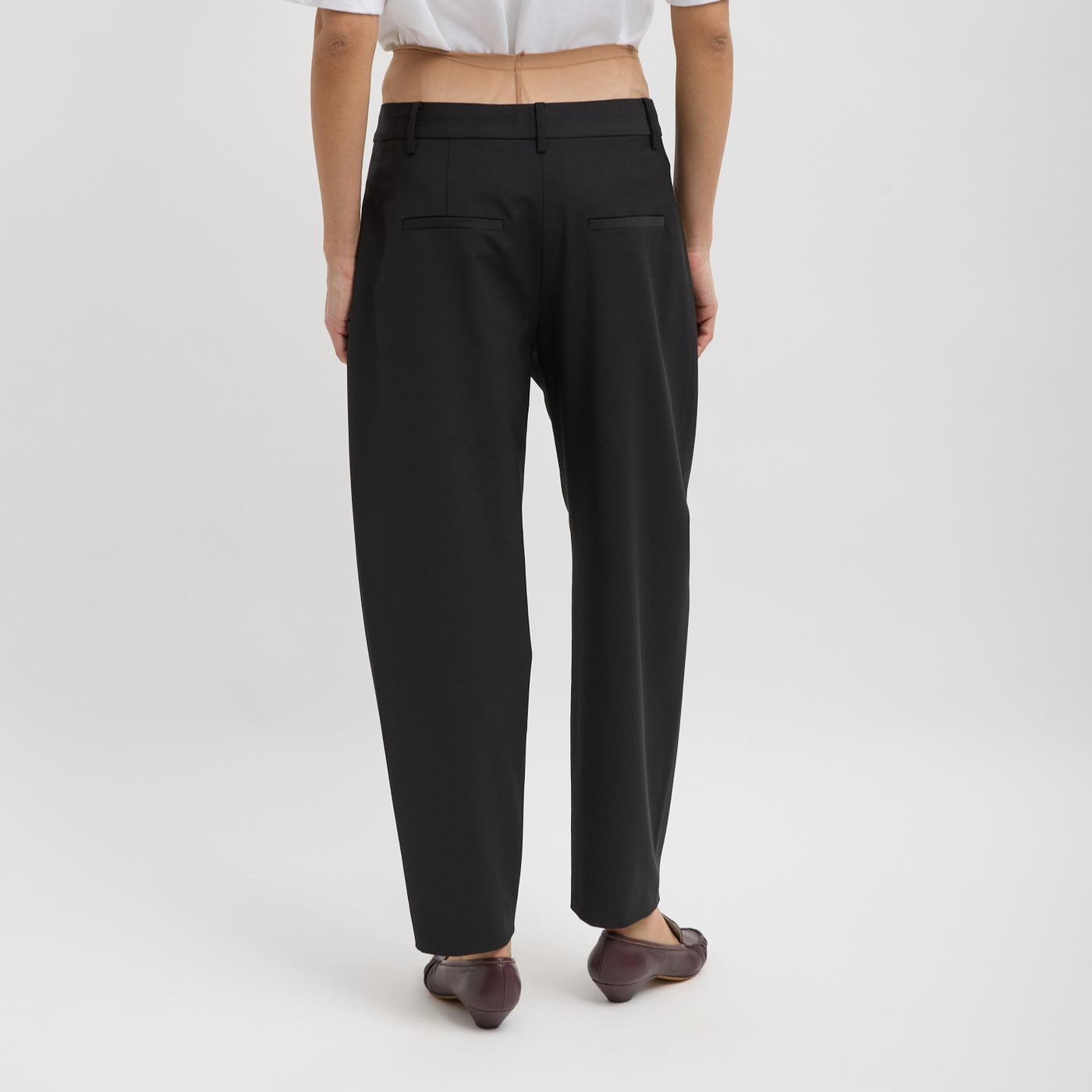 Reese Tropical Wool Trouser in Black