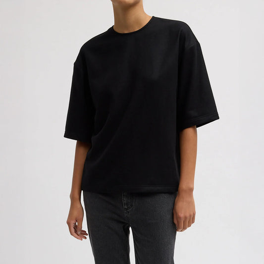 Cashmere Easy Tee in Black