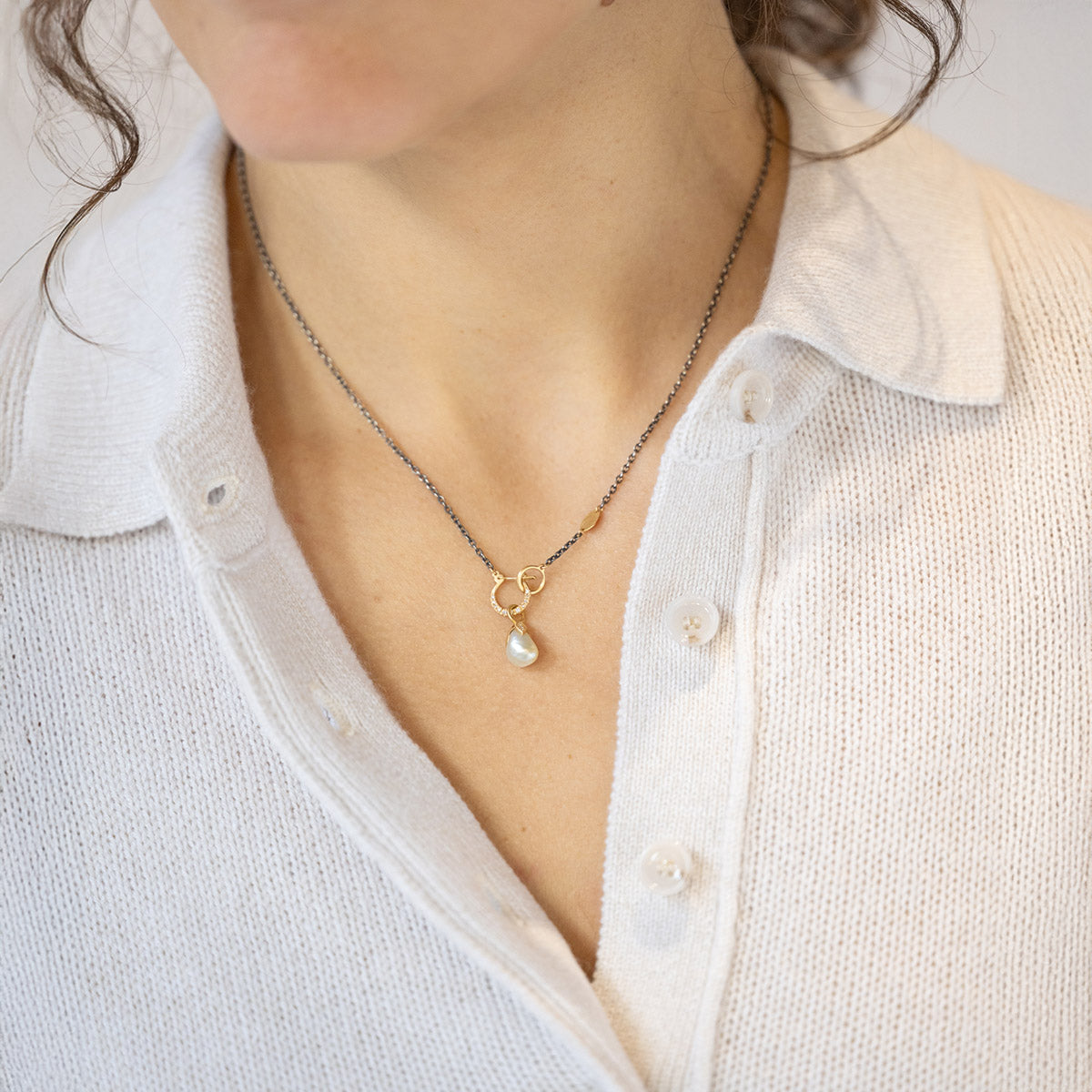 South Sea Pearl Pendant with Diamonds