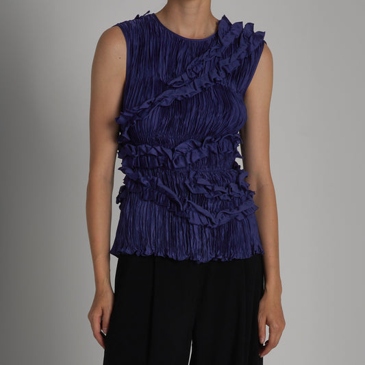 Wells Ruffle Blouse in Midnight