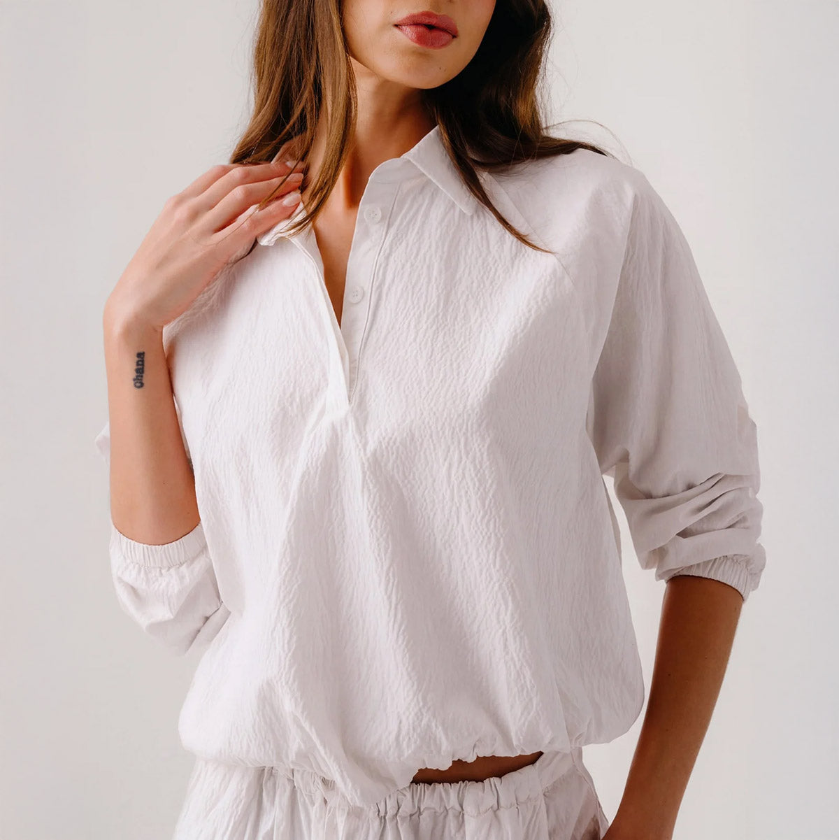 Tala Cinched Anorak in White