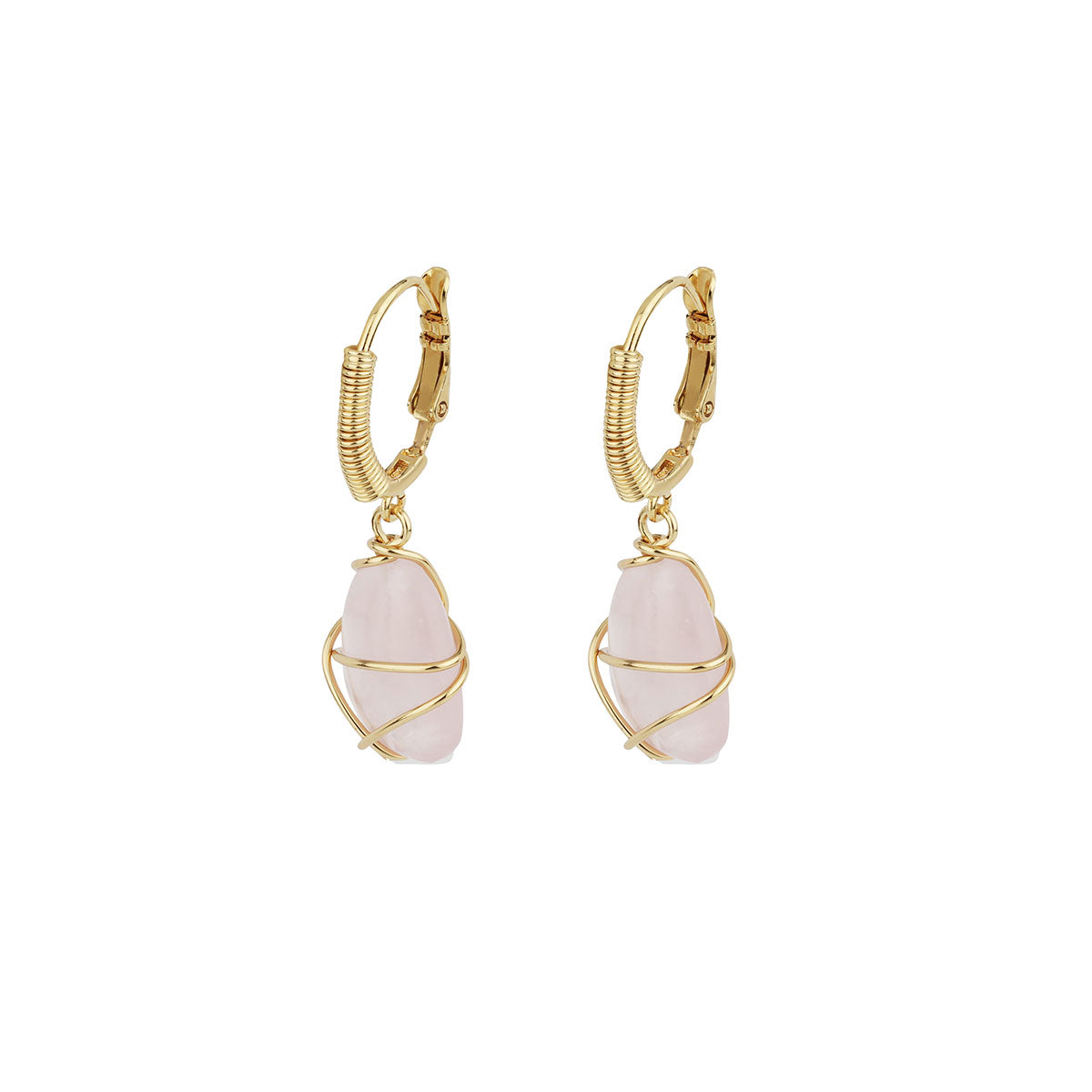 Tao Rainbow Earrings in Rose Quartz