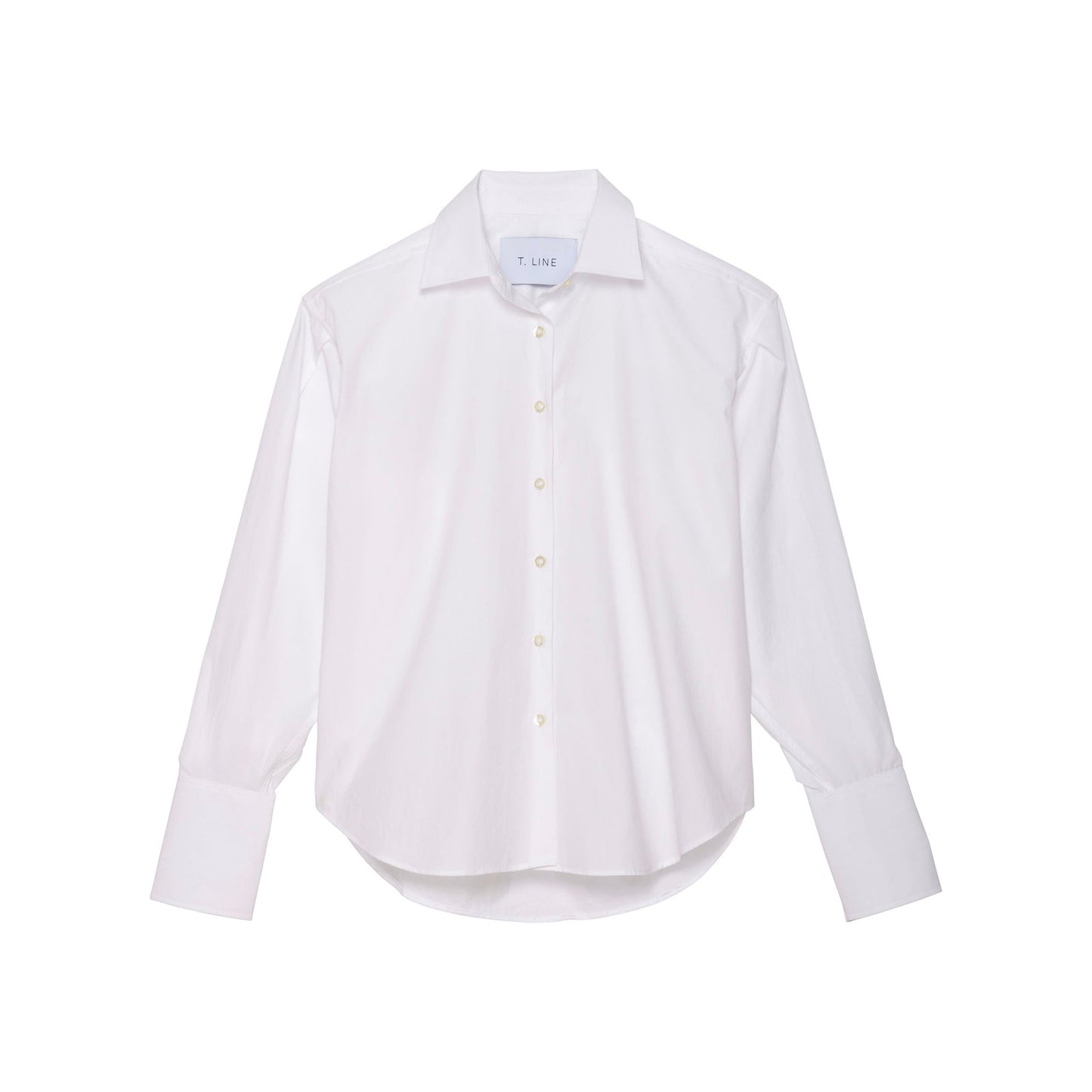 Isabel Button Up in White Poplin